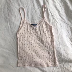 light pink floral tank